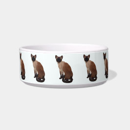 Siamese Dark Siegel Point Cat Bowl Napf