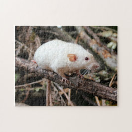 Siamese Dumbo Pet Rat im Wald Puzzle