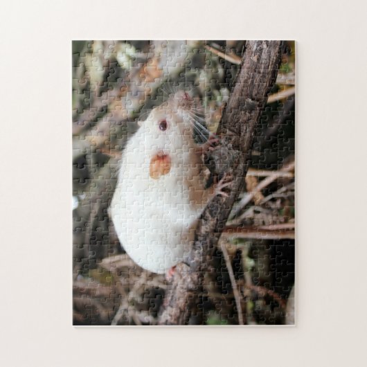 Siamese Dumbo Pet Rat im Wald Puzzle (Vertikal)