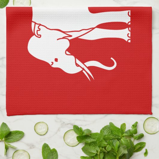 Siamese Elephant Geschirrtuch (Gefaltet)