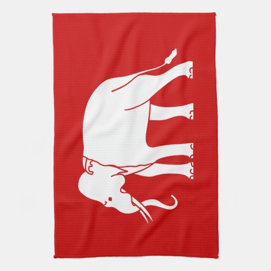 Siamese Elephant Geschirrtuch (Vertikal)