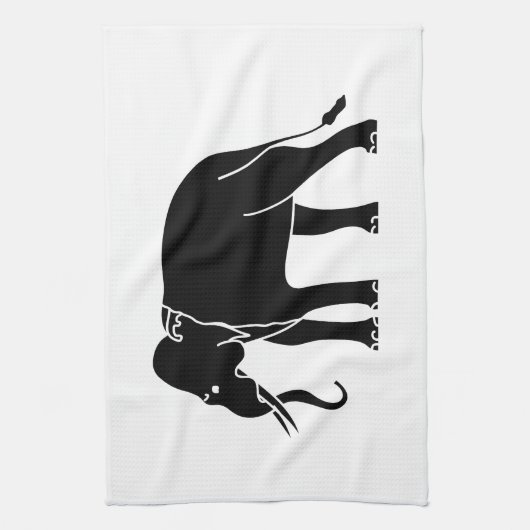Siamese Elephant Geschirrtuch (Vertikal)