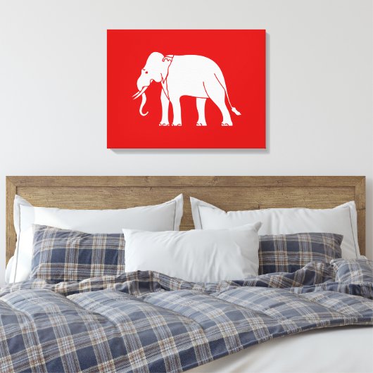 Siamese Elephant Leinwanddruck (Insitu (Schlafzimmer))