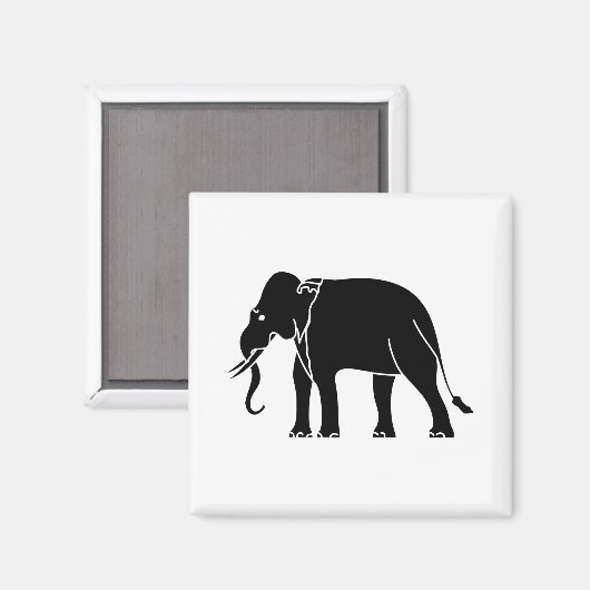 Siamese Elephant Magnet (Vorderseite/Rückseite)