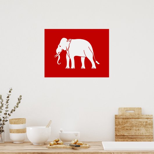 Siamese Elephant Poster (Küche)