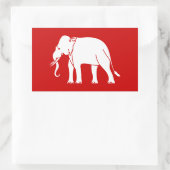 Siamese Elephant Rechteckiger Aufkleber (Tasche)