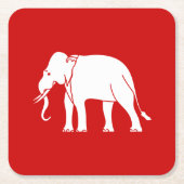 Siamese Elephant Rechteckiger Pappuntersetzer (Vorderseite)