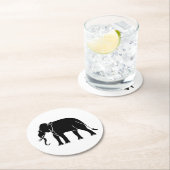 Siamese Elephant Runder Pappuntersetzer (Vor Ort)