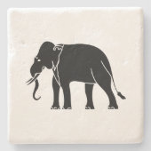 Siamese Elephant Steinuntersetzer (Vorderseite)