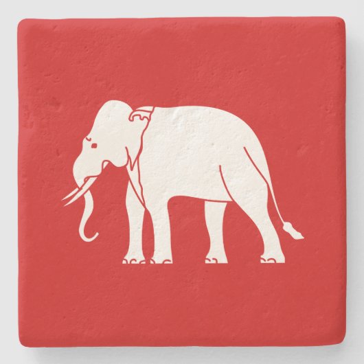 Siamese Elephant Steinuntersetzer (Vorderseite)