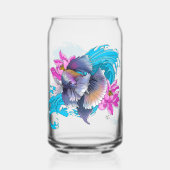Siamese Fighting Fish Floral Dosenglas (Rückseite)