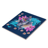 Siamese Fighting Fish Floral Fliese (Seite)