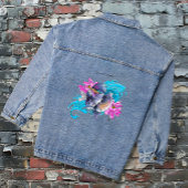 Siamese Fighting Fish Floral Jeansjacke
