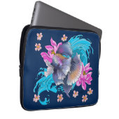 Siamese Fighting Fish Floral Laptopschutzhülle (Vorne Rechts)