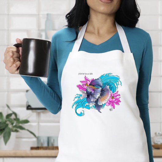 Siamese Fighting Fish Floral Schürze