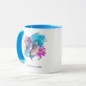 Siamese Fighting Fish Floral Tasse (Vorderseite Links)