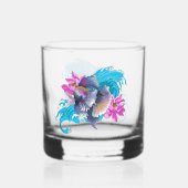 Siamese Fighting Fish Floral Whiskyglas (Vorderseite)