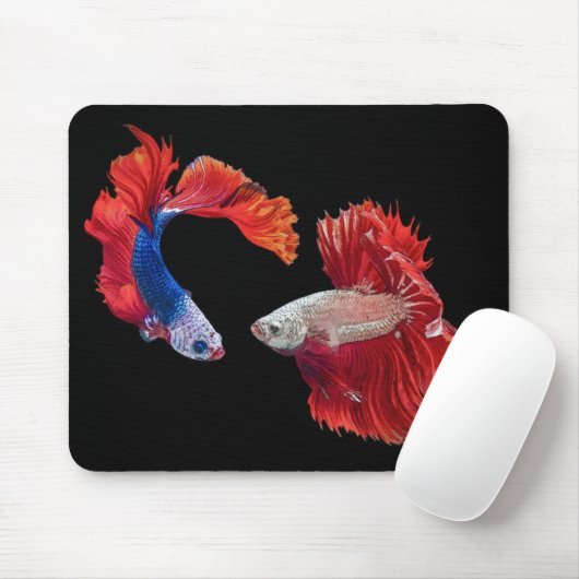 Siamese Fighting Fish Mousepad (Mit Mouse)