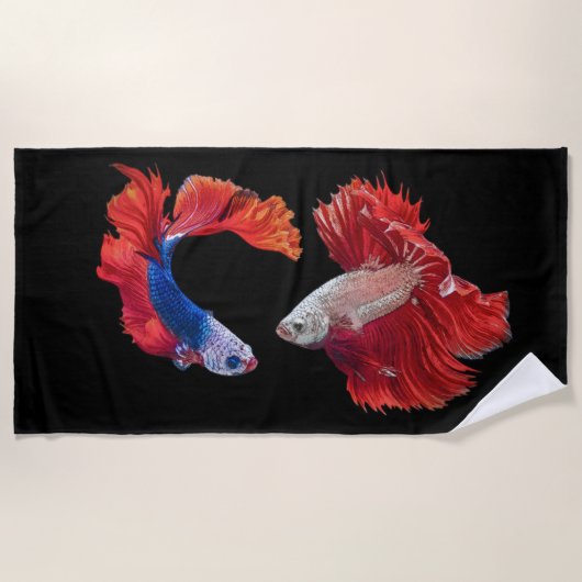 Siamese Fighting Fish Strandtuch (Vorderseite)