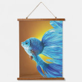 Siamese Fish Hanging Tapestry Wandteppich Mit Holzrahmen (Vorderseite 3)
