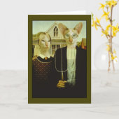Siamese Gothic Karte (Gelbe Blume)