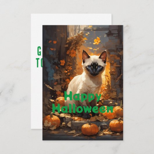 Siamese Halloween Magick Cat in Manhattan (Vorne/Hinten)