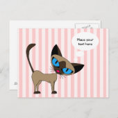 Siamese Hello Postcard - Passen Sie sie an! Postkarte (Vorne/Hinten)