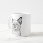 Siamese-Kätzchen-Kaffeetasse Kaffeetasse (Vorderseite Links)