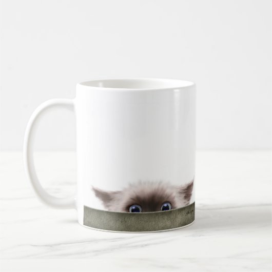 Siamese-Kätzchen verfolgt dich Cartoon Kaffeetasse (Links)