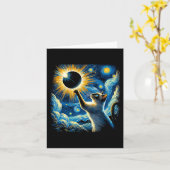 Siamese Katze 2024 Van Gogh Starry Night Siamese K Karte (Gelbe Blume)