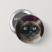Siamese Katze 548 Button (Vorne & Hinten)