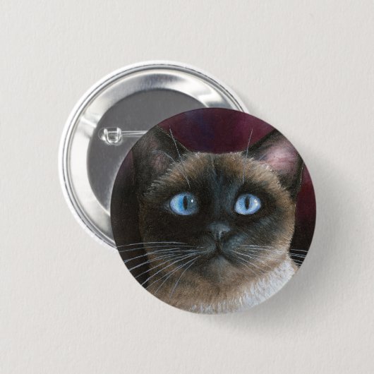 Siamese Katze 548 Button (Vorne & Hinten)