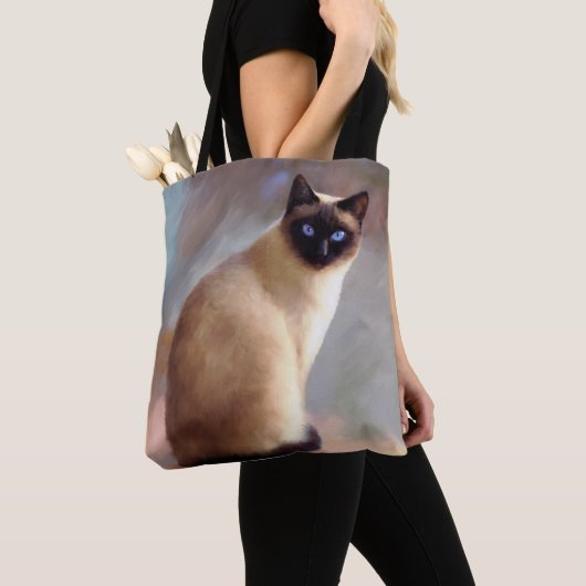 Siamese Katze 613 Tasche (Von Nahem)