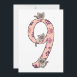 Siamese Katze 9. Geburtstag für Kinder Katzen Einl Einladung<br><div class="desc">Die siamesische Katze zum neunten Geburtstag. Für jedes Kind,  das neun Jahre alt wird. Niedliche Katzen für Kinder 9. Geburtstag. Die Katzen klettern mit Katzen auf die Nummer neun.</div>