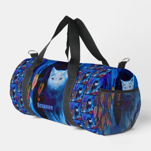 Siamese Katze Abstrakt Personalisiert Duffle Bag (Rechte Ecke)