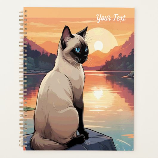 Siamese Katze am See Planer (Vorderseite)