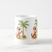 Siamese Katze am Strand zu Weihnachten im Juli Som Kaffeetasse (Mittel)