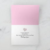 Siamese Katze auf Kariertem Beileid für Heimtiere Karte (Innenseite)