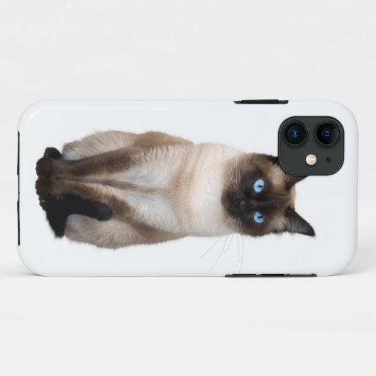 Siamese Katze auf Weiß Case-Mate iPhone Hülle (Rückseite (Horizontal))