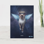 Siamese Katze Beileidskarte 2 Karte (Rückseite)