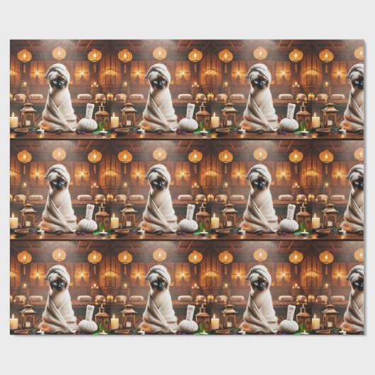 Siamese Katze im Wellness-Center Geschenkpapier (Flach)