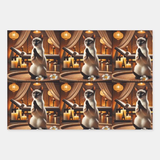 Siamese Katze im Wellness-Center Geschenkpapier Set (Vorderseite 3)