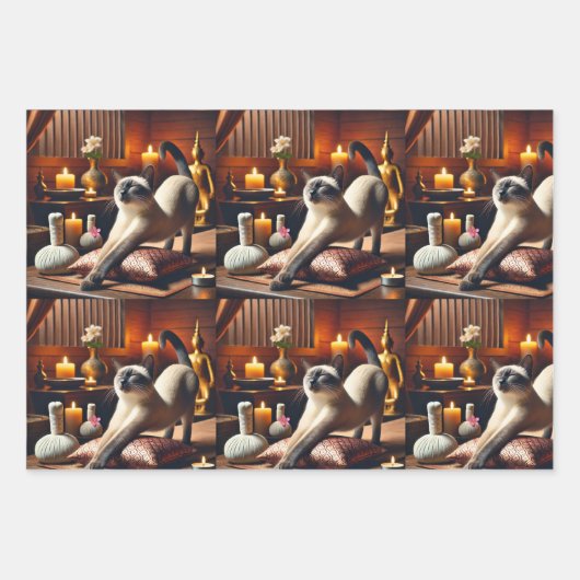 Siamese Katze im Wellness-Center Geschenkpapier Set (Vorderseite 2)