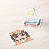 Siamese Katze in Halloween Mansion Rechteckiger Pappuntersetzer (Vor Ort)