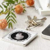 Siamese Katze mit blauen Augen Schlüsselanhänger (Seite)