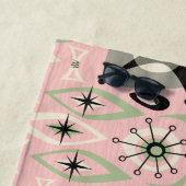 Siamese Katze Mitte Jahrhunderts Abstrakt ©studiox Strandtuch (Beispiel)