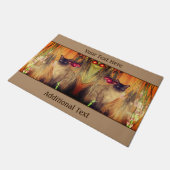 Siamese Katze Personalisiert Fußmatte (Schrägansicht)