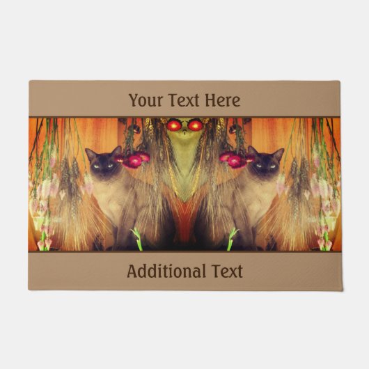 Siamese Katze Personalisiert Fußmatte (Vorderseite)