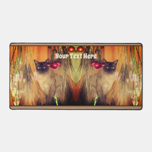 Siamese Katze Personalisiert Schreibtischunterlage (Vorderseite)