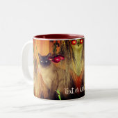 Siamese Katze Personalisiert Zweifarbige Tasse (Vorderseite Links)